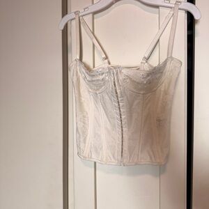 SHEIN White Satin Top